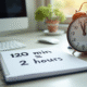 Bureau moderne avec horloge analogique et bloc note