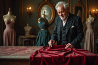 Couturier âgé dans son atelier parisien du XIXe siècle