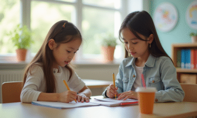 Jeune femme et enfant dans une salle lumineuse