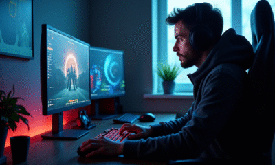 Gamer concentré devant son ordinateur avec erreur Valorant